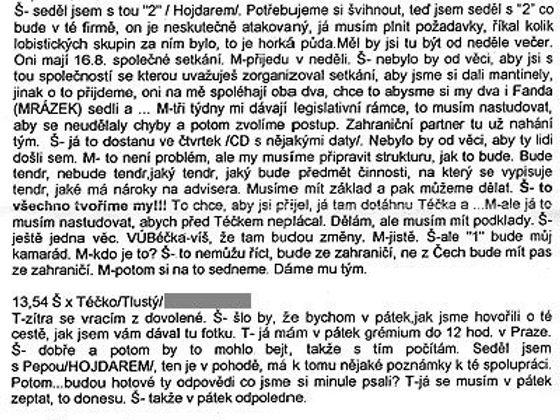 Co ještě policii uniklo Faksimile 1