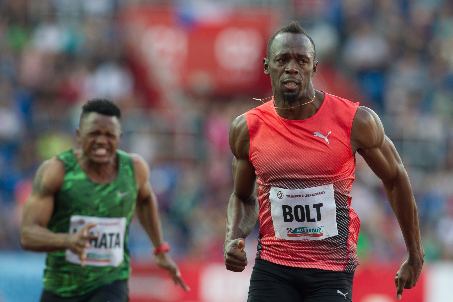 Zlatá tretra 2016: Mosito Lehata a Usain Bolt