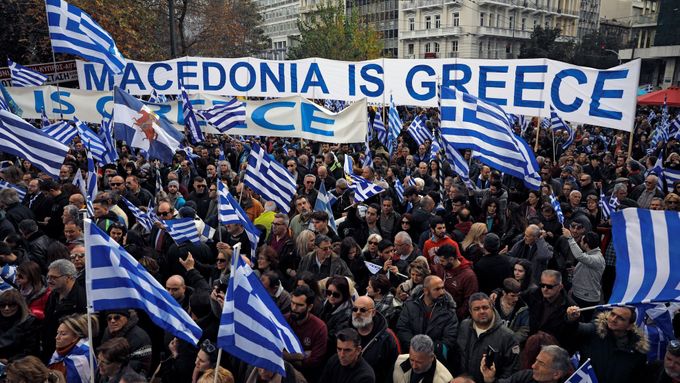 Demonstrace v Řecku.