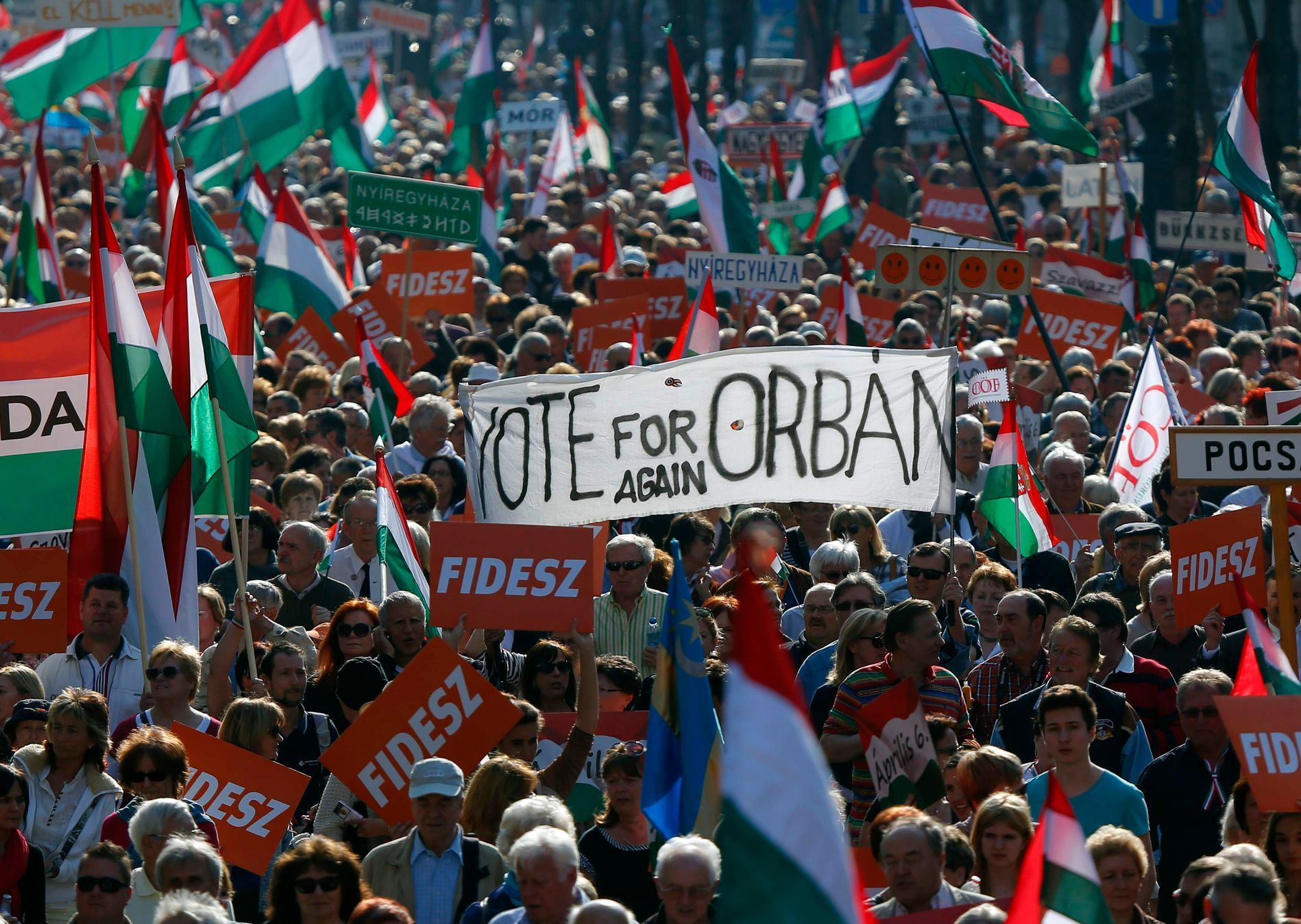 Maďarsko - Fidesz party in Budapest