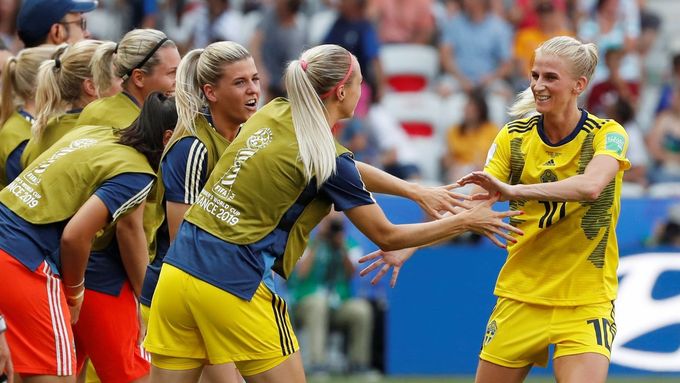 Švédské fotbalistky získaly na MS 2019 bronz (Sofia Jakobssonová)