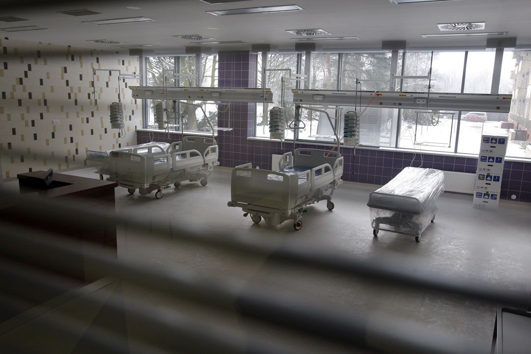 Nemocnice v Kladně před dokončením