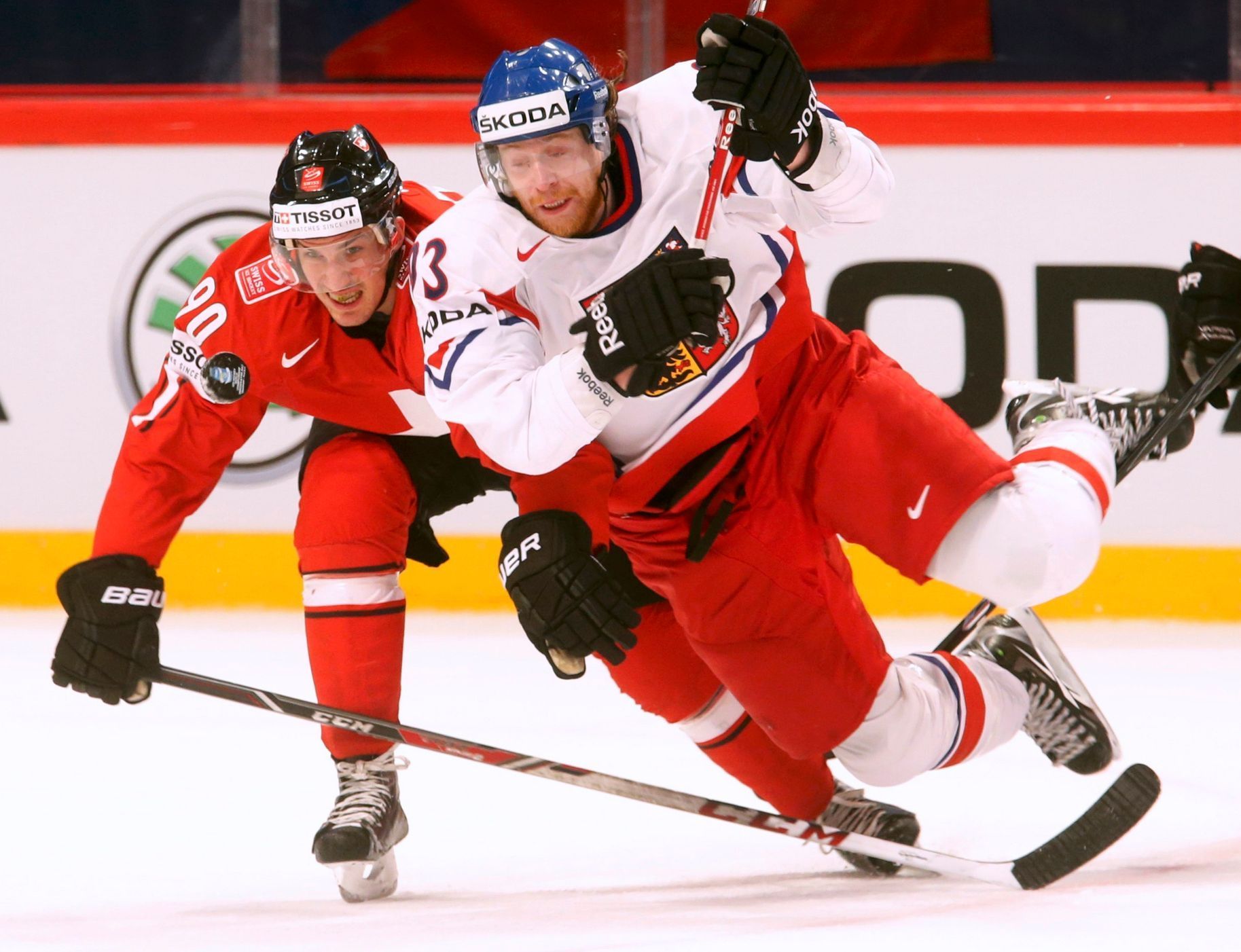 Hokej, MS 2013, Česko - Švýcarsko: Jakub Voráček - Roman Josi