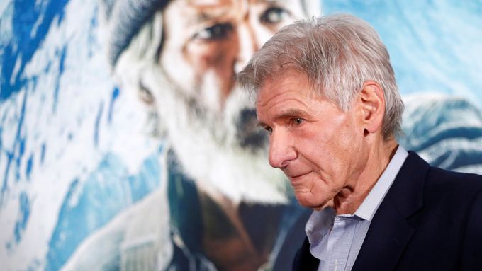Harrison Ford tento týden na premiéře filmu Volání divočiny.