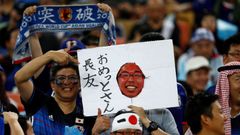 Fanoušci při zápase Saúdské Arábie s Japonskem