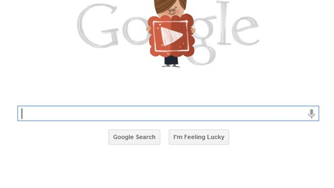 Valentýnský doodle Google