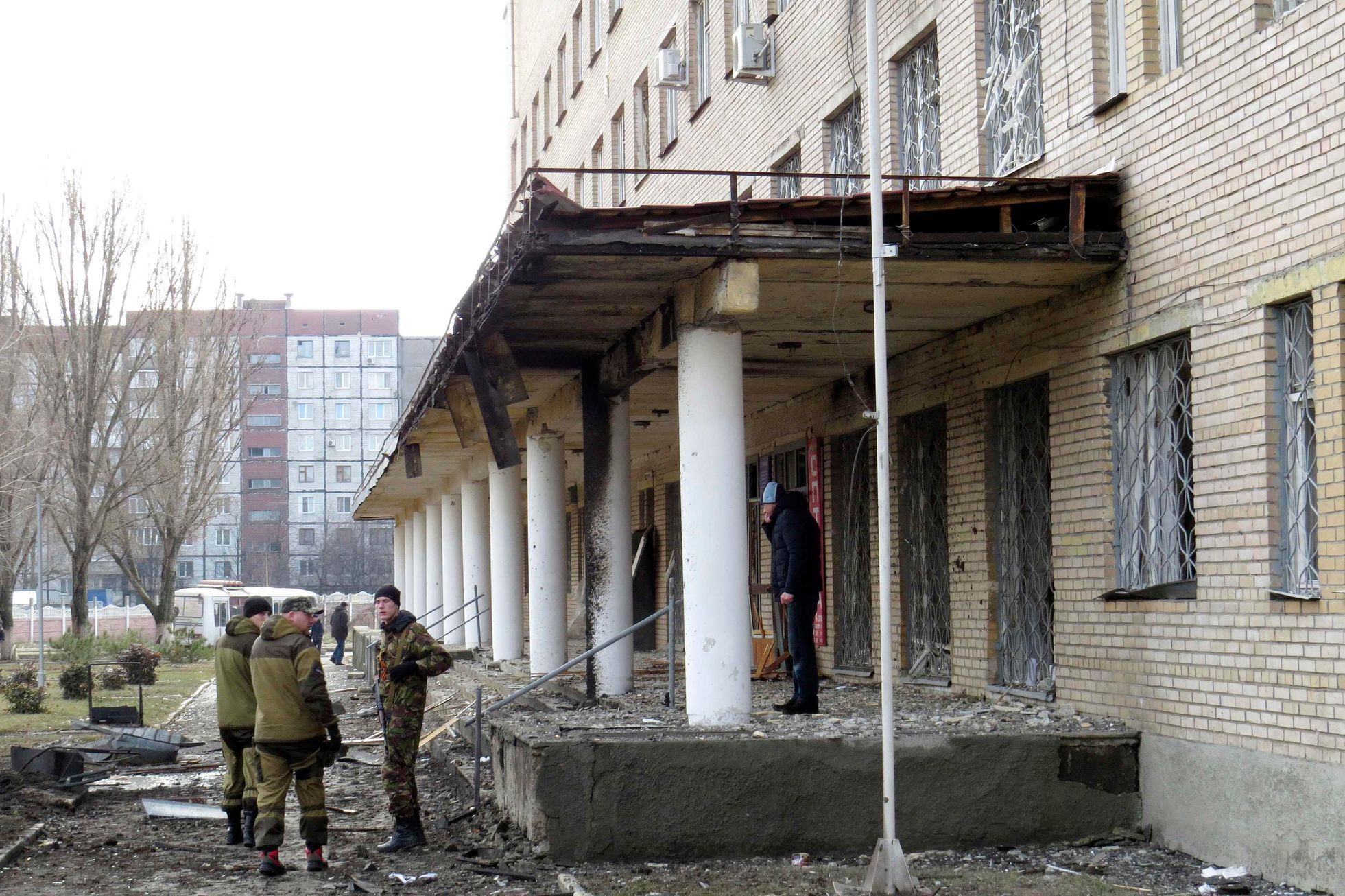 Doněckou nemocnici zasáhl dělostřelecký granát