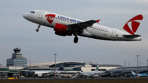 Airbus A319 aerolinií ČSA na pražském Letišti Václava Havla