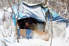Two men have lived in this shelter for about six months.