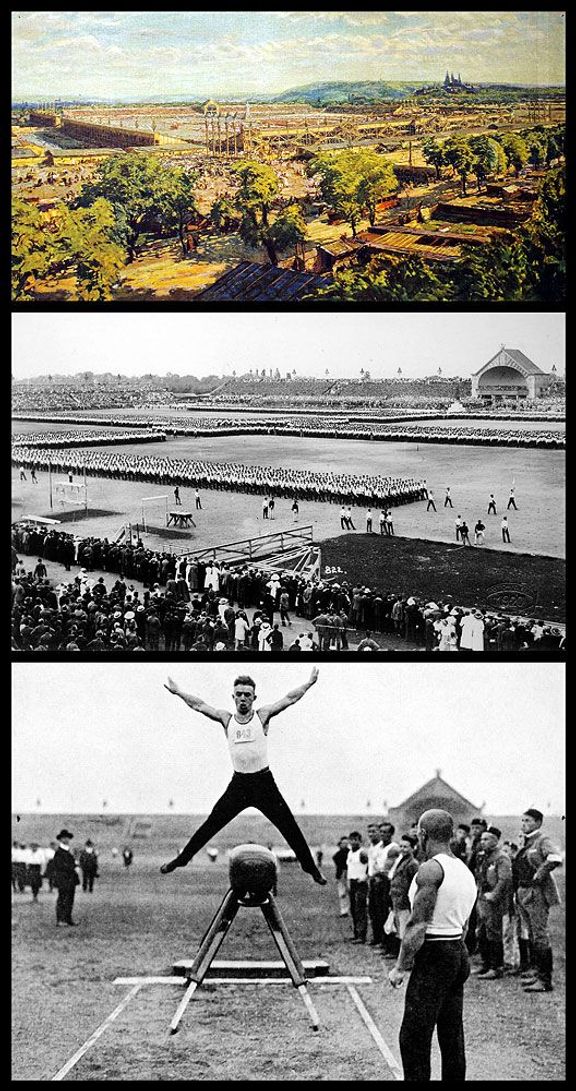 Od roku 1895 se na Letné konaly všesokolské slety. Na snímku je poslední z nich, z roku 1920. Na pláni se tehdy sešlo 109 tisíc diváků a 16 tisíc cvičenců. O rok později se na Letné konala také 1. dělnická olympiáda, ještě později i III. světové ženské hry.