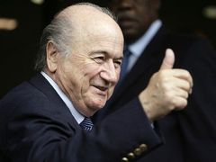 Prezident FIFA Sepp Blatter při návštěvě v Durbanu
