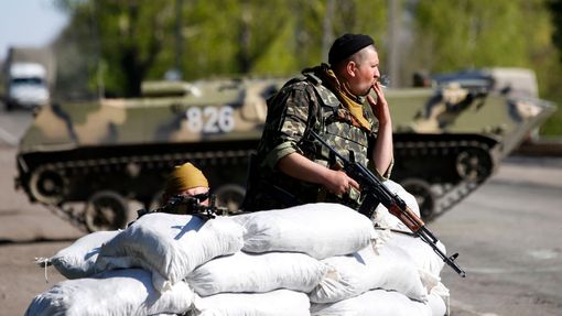 Kontrolní stanoviště ukrajinské armády