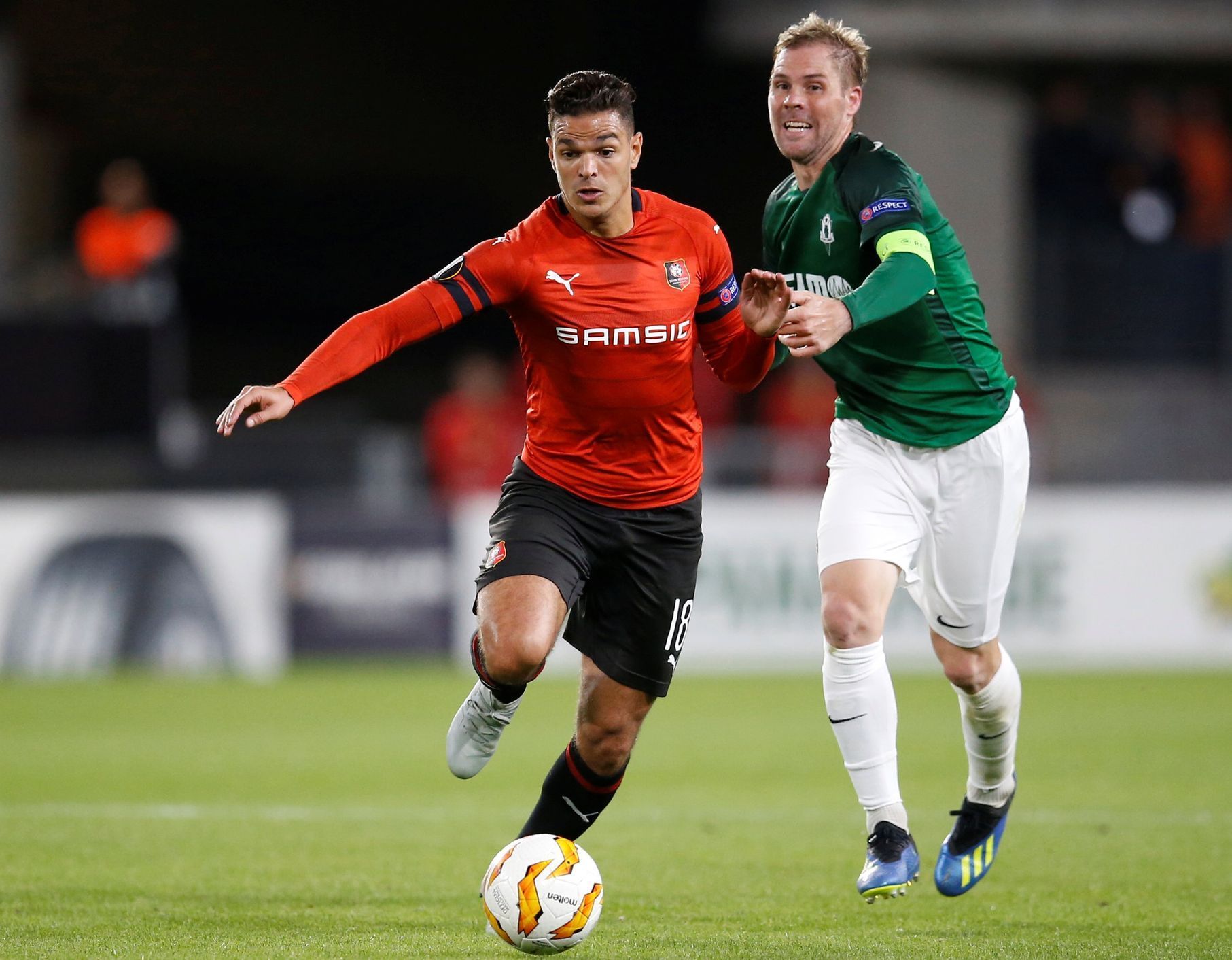 EL: Rennes vs. Jablonec: Hatem Ben Arfa a Tomáš Hübschman