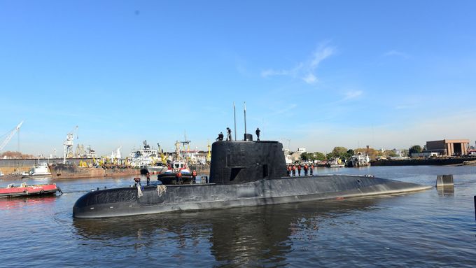 Pohřešovaná ponorka argentinského námořnictva.
