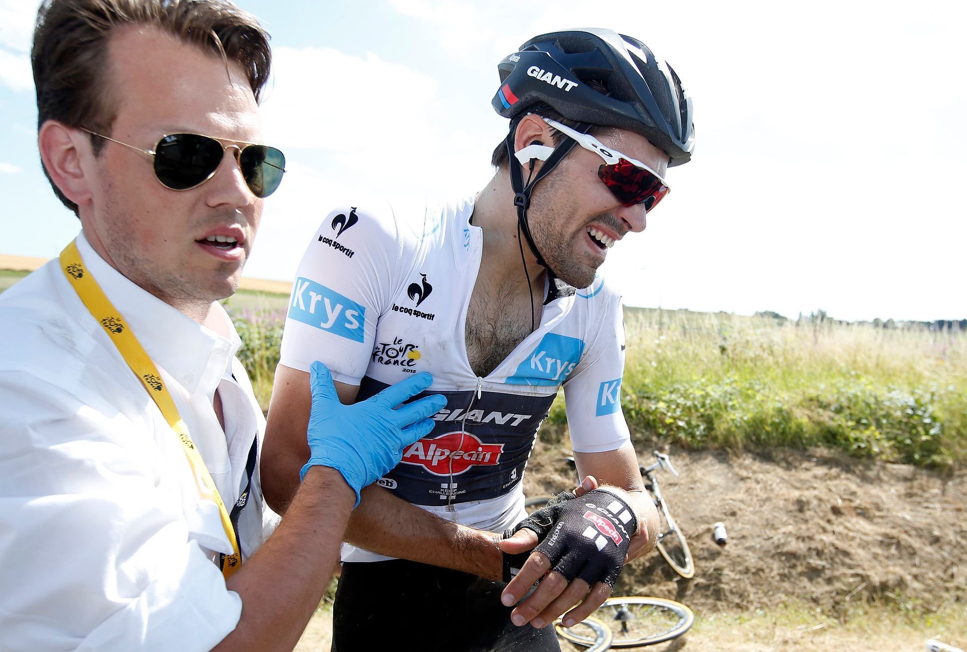Tour de France 2015, karambol 3. etapa, Tom Dumoulin
