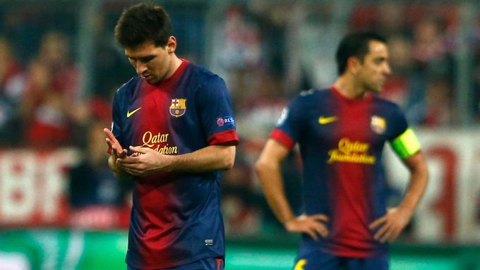 LM, Bayern - Barcelona:Lionel Messi a Xavi Hernandez