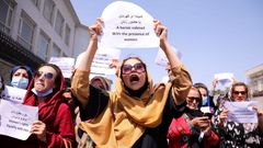 protesty v Afghánistánu Tálibán ženy