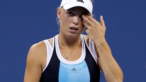 Caroline Wozniacká smutní po vyřazení z US Open