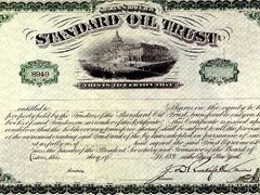 Certifikát společnost Standard Oil z roku 1896