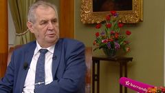 Prezident Miloš Zeman v pořadu TV Barrandov Týden s prezidentem