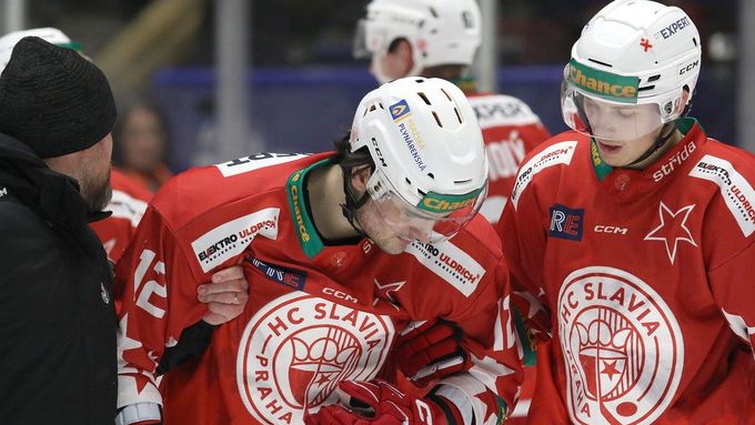 Hokejisté Slavie ztrácí v první lize na předposlední Znojmo, které má utkání k dobru, tři body.