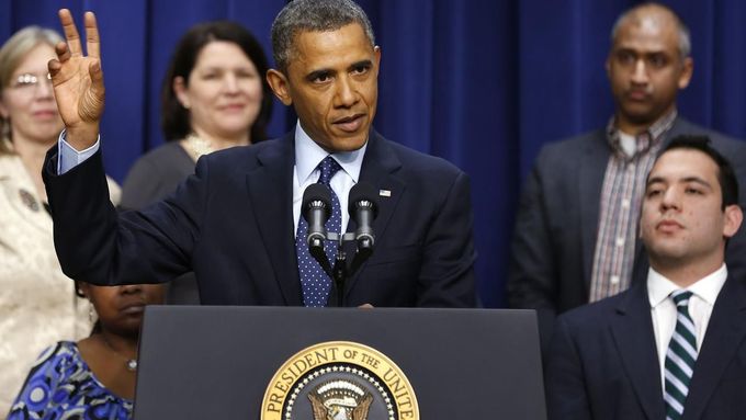 Barack Obama si před kamery přivedl své příznivce. Reprezentanty střední třídy.