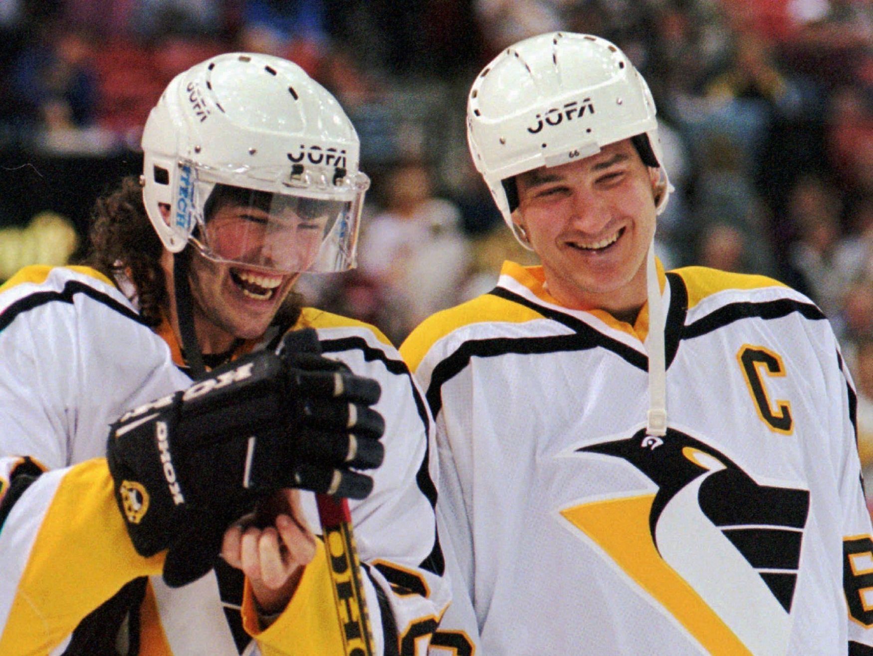 Jaromír Jágr a Mario Lemieux (1997)