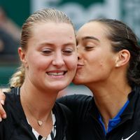 C. Garciaová, K. Mladenovicová Caroline Garciaová a Kristina Mladenovicová na French Open 2016