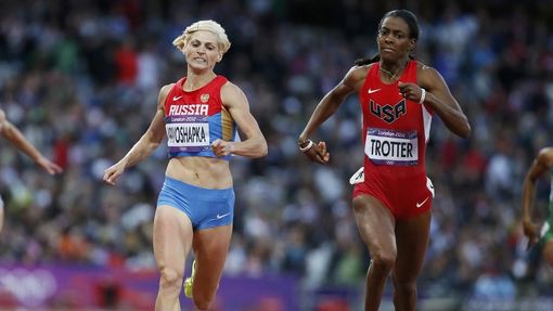 Krivošapková, ruská běžkyně na 400 m v semifinále své disciplíny