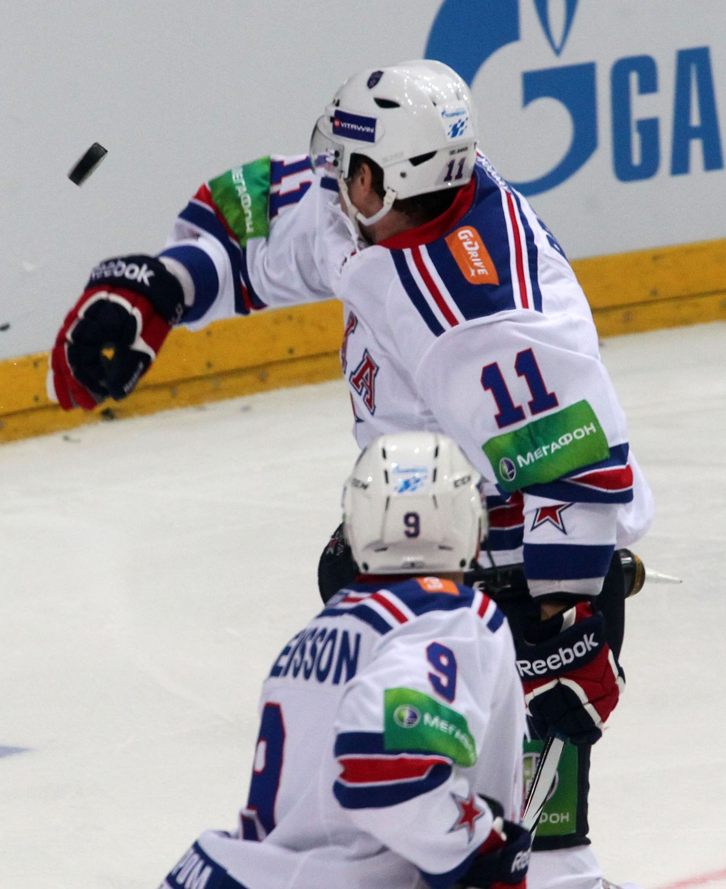 Hokejista SKA Petrohrad Petr Průcha v utkání KHL proti Lvu Praha.