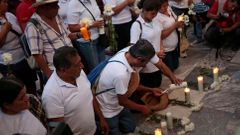 Příbuzní pohřešovaných mexických studentů