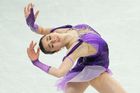 Kamila Valijevová při krátkém programu na olympiádě v Pekingu