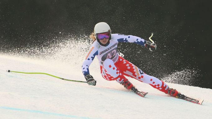 Ester Ledecká umí i na lyžích. Předvedla to ve sjezdu v Garmisch-Partenkirchenu.