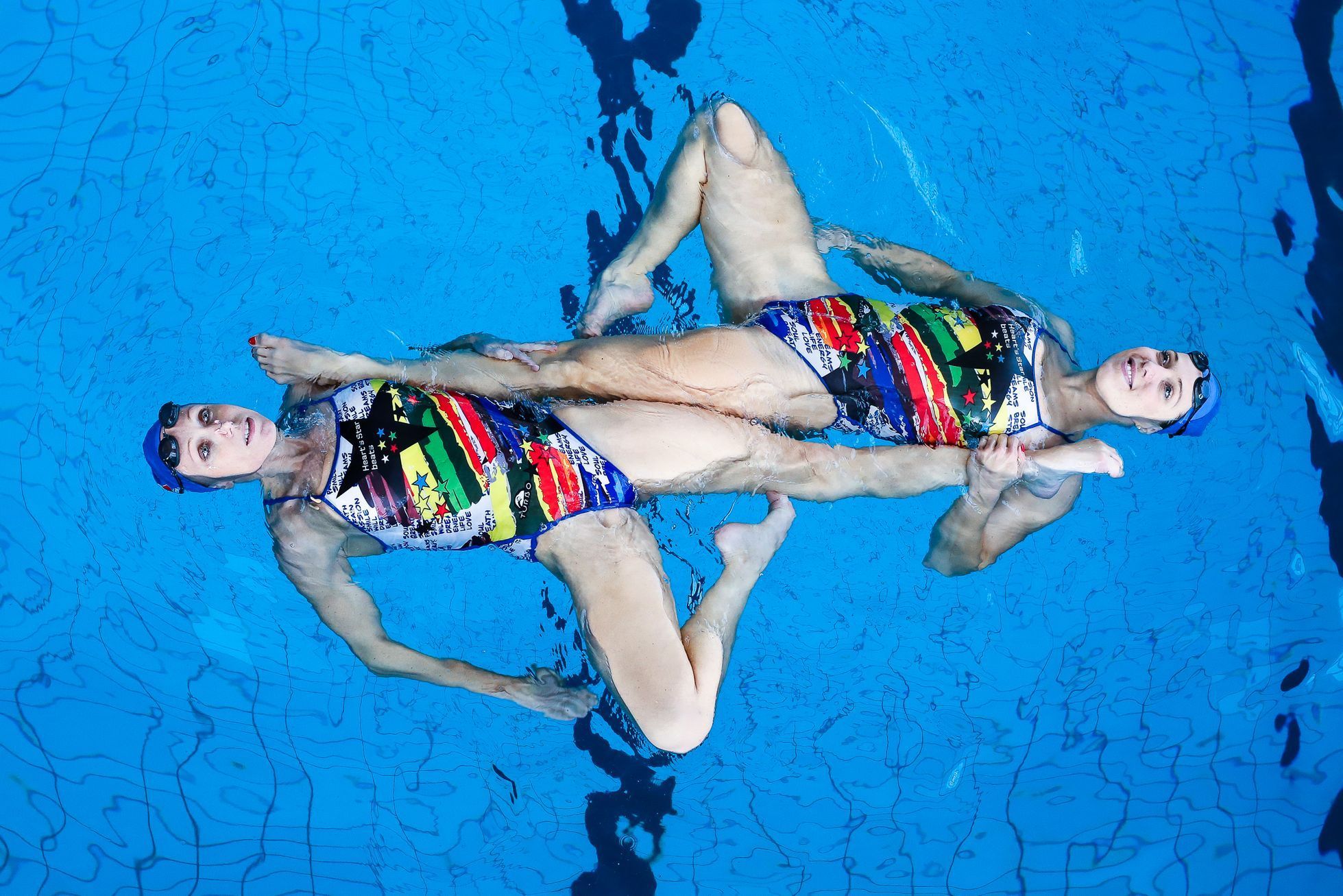 Příprava dua akvabel Alžběta Dufková a Soňa Bernardová na olympiádu do Ria