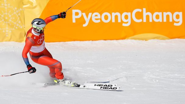 Aksel Lund Svindal ve sjezdu na ZOH 2018
