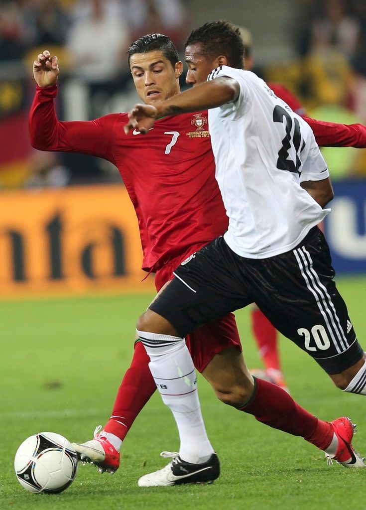 Cristiano Ronaldo v zápase Euro 2012 proti Německu
