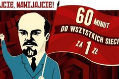 Lenin na billboardech lákal na levné volání v Polsku