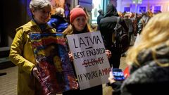 Lotyšsko, Riga, protest, demonstrace, Istanbulská úmluva