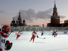 KHL, to je i utkání hvězd pod širým nebem s kulisami moskevského Kremlu