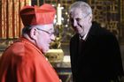 Kardinál Duka splývá s Milošem Zemanem. Křesťané nejsou lepší než nekřesťané