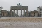 Déšť Berlín 2019 Braniborská brána