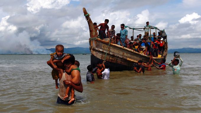 Rohingští uprchlíci, kteří prchají z Barmy.