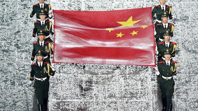 Čínská vlajka. Ilustrační foto.