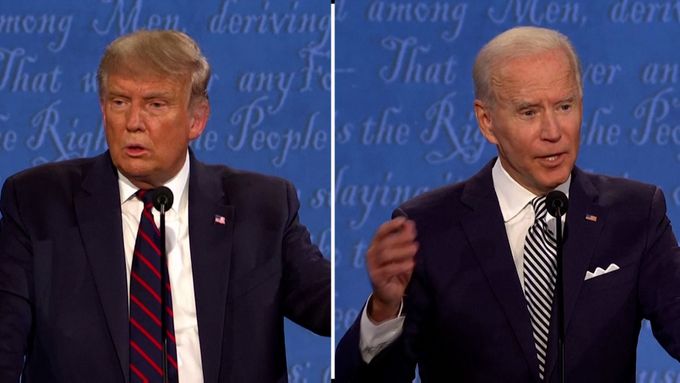 "V přítomnosti tohoto klauna se mluvit nedá." Debata Trumpa s Bidenem byla plná překřikování a urážek.