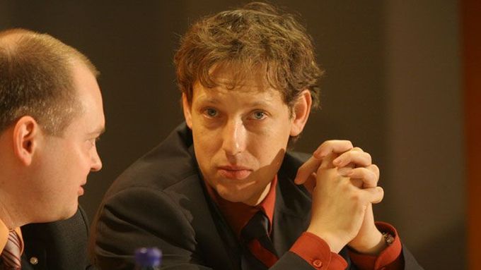 Stanislav Gross na programové konferenci ČSSD; snímek z roku 2006.
