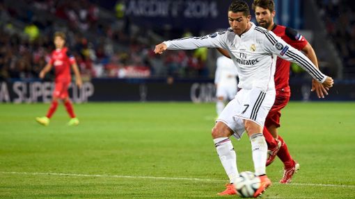 Superpohár., Real-Sevilla: Cristiano Ronaldo dává gól