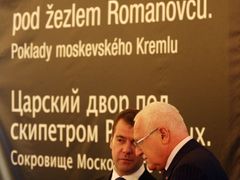 Dmitrij Medveděv s prezidentem Klausem v Praze