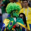 Brazilští fanoušci na zápase Brazílie - Švýcarsko na MS 2018