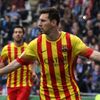 Espaňol - Barcelona (La liga, Lionel Messi, radost, gól)