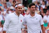 Finále mužské dvouhry na Wimbledonu obstarali Novak Djokovič a Roger Federer.